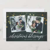 Golden Garland | Carte photo de vacances (Devant)