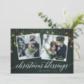 Golden Garland | Carte photo de vacances (Debout devant)