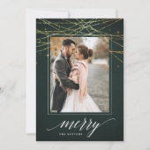 Golden Garland | Carte photo de vacances (Devant)