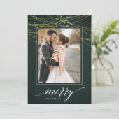 Golden Garland | Carte photo de vacances (Debout devant)