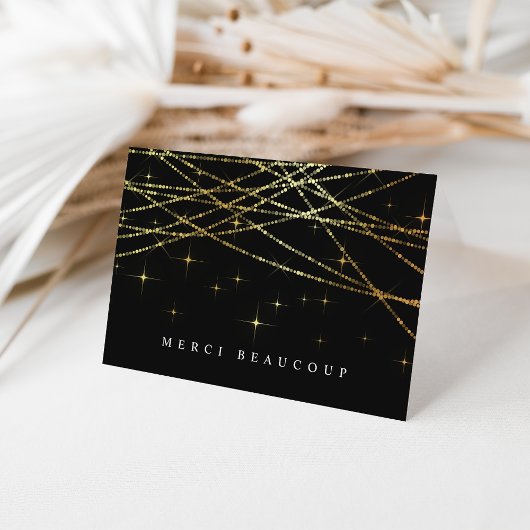 Golden Garland Merci Cartes