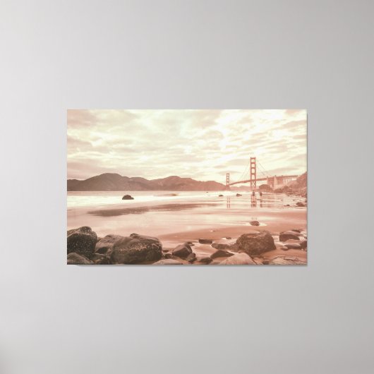 Golden Gate bij Marshall Beach Canvas Afdruk (Voorkant)