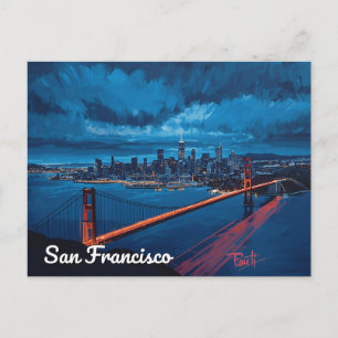 Golden Gate bij schemering – San Francisco Briefkaart