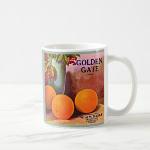 Golden Gate Brand oranje-krattenpapier uit de jare Koffiemok