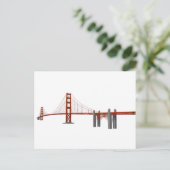 Golden Gate Bridge: 3D-model: Briefkaart (Staand voorkant)