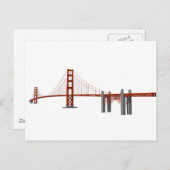 Golden Gate Bridge: 3D-model: Briefkaart (Voorkant / Achterkant)