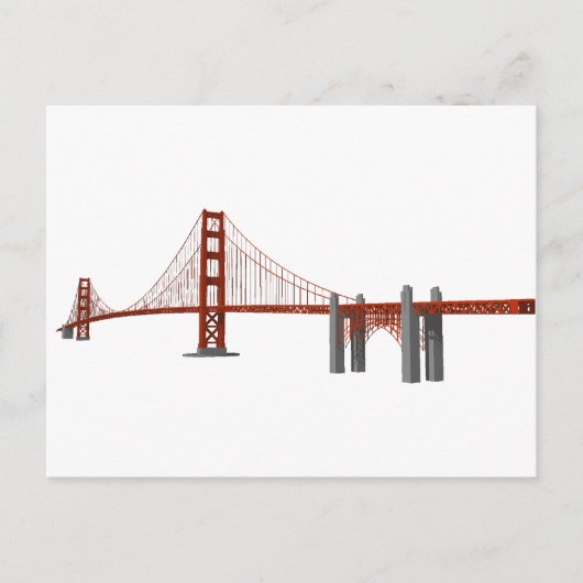 Golden Gate Bridge: 3D-model: Briefkaart (Voorkant)