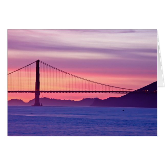 Golden Gate Bridge au coucher du soleil (Devant horizontal)