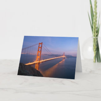 Golden gate bridge bij het wenskaart van de kaart