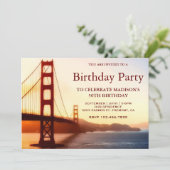 Golden Gate Bridge Birthday Party Kaart (Staand voorkant)