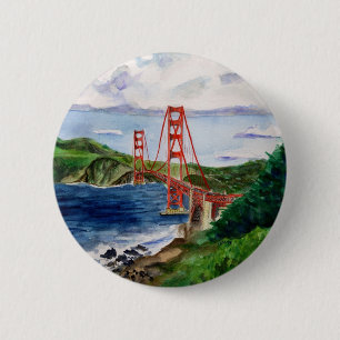 Golden Gate Bridge-Button Ronde Button 5,7 Cm