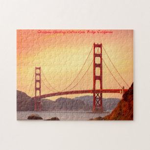 Golden Gate Bridge Californië. Kerstgroeten Legpuzzel