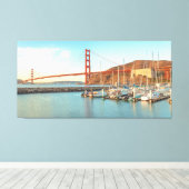 Golden Gate Bridge Canvas Afdruk (Insitu (Houten vloer))