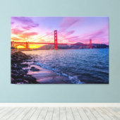 Golden Gate Bridge Canvas Afdruk (Insitu (Houten vloer))