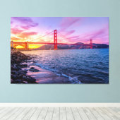 Golden Gate Bridge Canvas Afdruk (Insitu (Houten vloer))