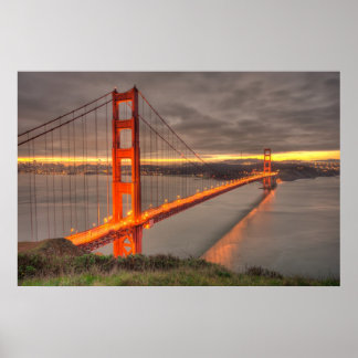 Golden Gate Bridge Erie Sunrise Poster