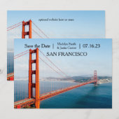 Golden Gate Bridge Foto - Save the Date (Voorkant / Achterkant)