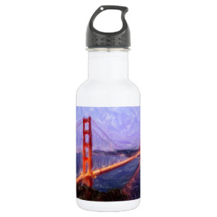 Golden Gate Bridge — gemengde media schilderen Waterfles