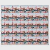 Golden gate bridge gooit kussen cadeaupapier (Vlak)