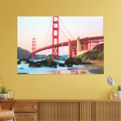 Golden gate bridge gooit kussen canvas afdruk (Insitu (Woonkamer))