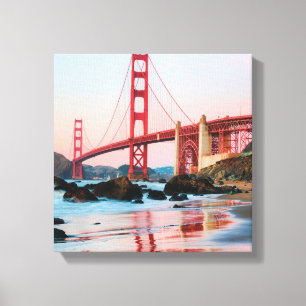 Golden gate bridge gooit kussen canvas afdruk
