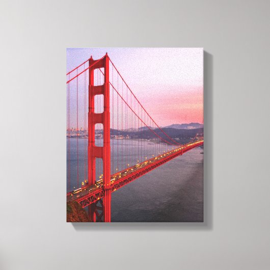 Golden gate bridge gooit kussen canvas afdruk (Voorkant)