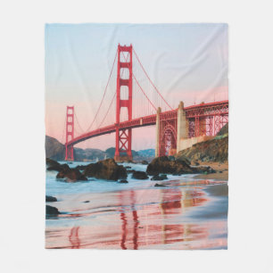 Golden gate bridge gooit kussen fleece deken