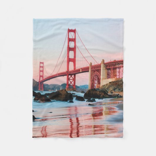 Golden gate bridge gooit kussen fleece deken (Voorkant)