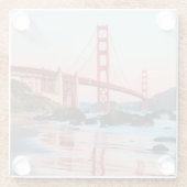 Golden gate bridge gooit kussen glazen onderzetter (Achterkant)