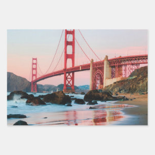 Golden gate bridge gooit kussen inpakpapier vel