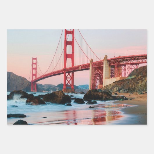 Golden gate bridge gooit kussen inpakpapier vel (Voorkant)