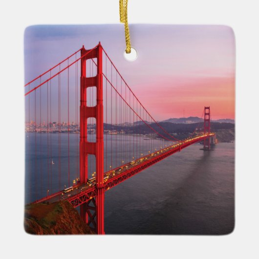 Golden gate bridge gooit kussen keramisch ornament (Voorkant)
