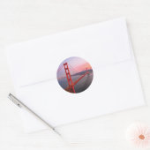 Golden gate bridge gooit kussen ronde sticker (Envelop)