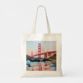 Golden gate bridge gooit kussen tote bag (Achterkant)