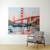 Golden gate bridge gooit kussen wandkleed (In Situ (horizontaal))