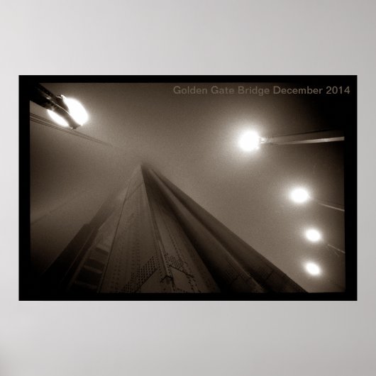 Golden Gate Bridge in de mist #5 Poster (Voorkant)