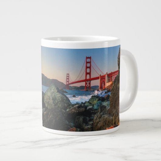 Golden Gate Bridge in Dusk | San Francisco Extra Grote Beker (Voorkant rechts)