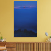 Golden Gate Bridge in Mist bij Nacht Canvas Afdruk (Insitu (Woonkamer))
