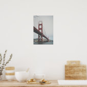 Golden Gate Bridge in mist Poster (Keuken)