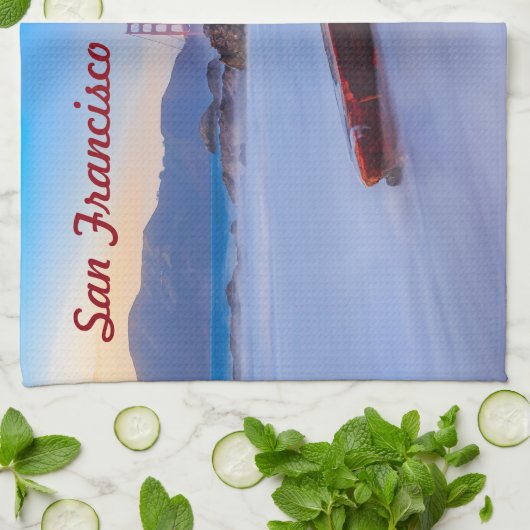 Golden Gate Bridge in San Francisco, Baker Beach Theedoek (Gevouwen)