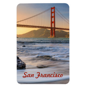 Golden Gate Bridge in San Francisco bij zonsonderg Magneet