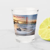 Golden Gate Bridge in San Francisco bij zonsonderg Shot Glas (Voorkant)