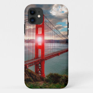 Golden Gate Bridge met Sun Shining through. iPhone 11 Hoesje