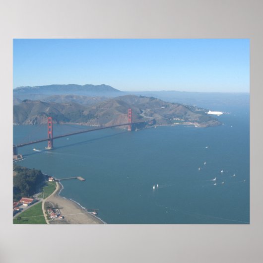 Golden Gate Bridge met Zeppelin Poster (Voorkant)