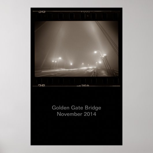 Golden Gate Bridge novembre 2014 Poster quer quer (Devant)