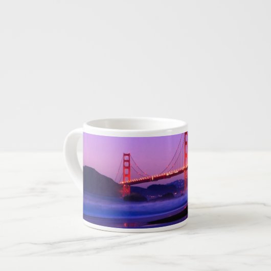 Golden Gate Bridge op Baker Beach bij zonsondergan Espresso Kop (Voorkant links)
