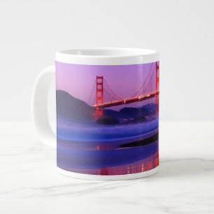 Golden Gate Bridge op Baker Beach bij zonsondergan Grote Koffiekop