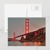 Golden Gate Bridge op Sun Down Briefkaart (Voorkant / Achterkant)
