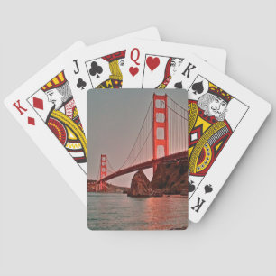 Golden Gate Bridge op Sun Down Pokerkaarten