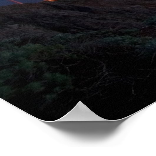 Golden Gate Bridge op zonsondergang Poster (Hoek)